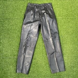 Georgetown Leather Design Men's Vintage Black Leather Pants